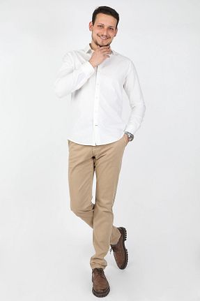 شلوار بژ مردانه پنبه ای BALİNS - کد 43462066