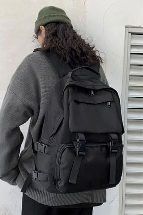 کیف پستچی مشکی مردانه پارچه ای something bag - کد 770012143