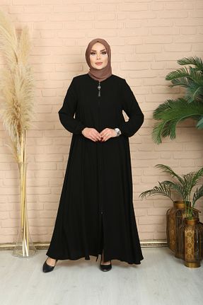 کلاه و ابایا مشکی زنانه ویسکون Tuğralı Tesettür - کد 467909010