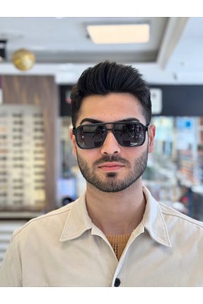 عینک آفتابی مشکی مردانه پلاریزه Polo Exchange - کد 812157904