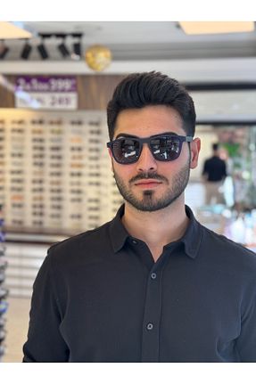 عینک آفتابی سرمه ای مردانه پلاریزه Optelli - کد 808471100
