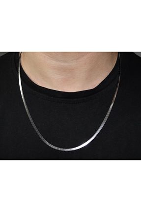 گردنبند استیل ( فولاد ) طوسی زنانه استیل ضد زنگ AGB - کد 925738852