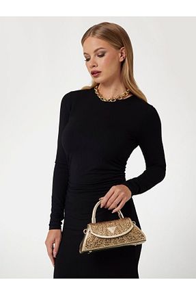 کیف دستی طلائی زنانه پلی استر Guess - کد 922379298