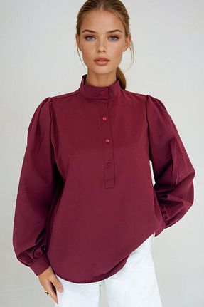 پیراهن زرشکی زنانه رگولار VAGGON - کد 925947860