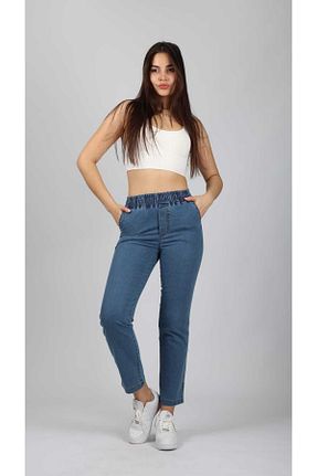 شلوار جین آبی زنانه پاچه تنگ GÜLİZİM BUTİK - کد 900528137