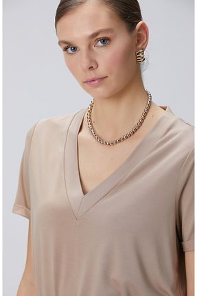 تیشرت بژ زنانه رگولار Network - کد 905971933