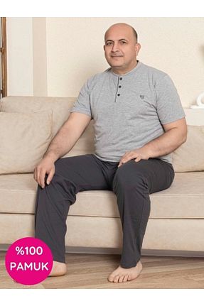 ست لباس راحتی سایز بزرگ رنگی مردانه ساده GUAVA+ - کد 925751275