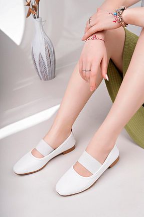 بابت سفید زنانه چرم مصنوعی Aymood - کد 925758365