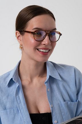 عینک محافظ نور آبی قهوه ای زنانه 52 Aqua Di Polo 1987 - کد 925758981
