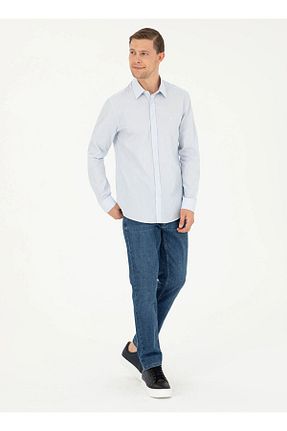 پیراهن آبی مردانه یقه کلاسیک Cacharel - کد 925955830