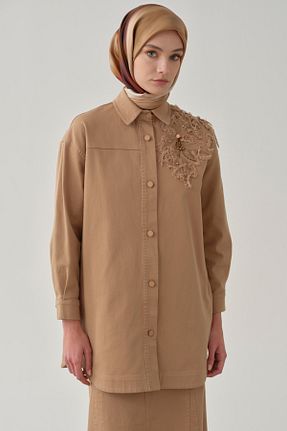 کت حجاب قهوه ای زنانه رگولار Tuğba - کد 925770407
