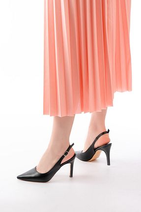 کفش پاشنه بلند کلاسیک مشکی زنانه چرم مصنوعی Evla Shoes - کد 925777921