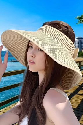 کلاه بژ زنانه حصیر Uniquetrenders - کد 925789183