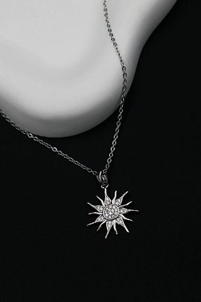 گردنبند استیل ( فولاد ) طوسی زنانه استیل ضد زنگ TREND COLLECTİON - کد 925755194