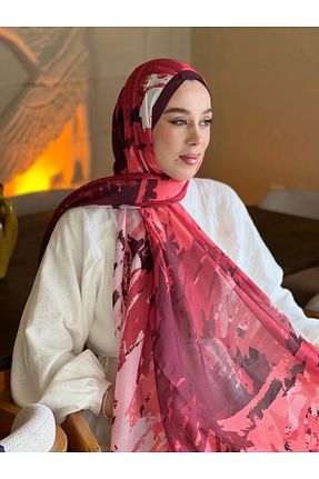 شال قرمز زنانه پنبه ای Modakaşmir - کد 925965201