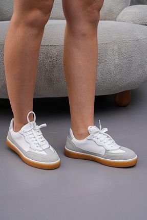 کفش اسنیکر سفید زنانه بند دار wolk shoes - کد 925807717