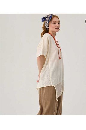 بلوز بژ زنانه ساده pier moda - کد 924992868