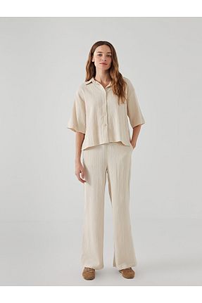 پیراهن بژ زنانه Relaxed LC Waikiki - کد 924362339