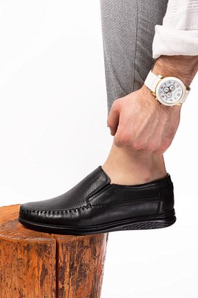 کفش کلاسیک مشکی مردانه چرم خالص depderi - کد 925824998