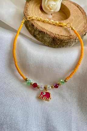 دستبند جواهر بژ زنانه منجق İstangül Butik - کد 925838457
