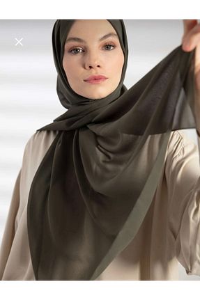 شال خاکی زنانه شیفون Muensu - کد 925840360