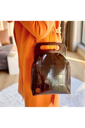 کیف دوشی قهوه ای زنانه Shiw Design - کد 900305182