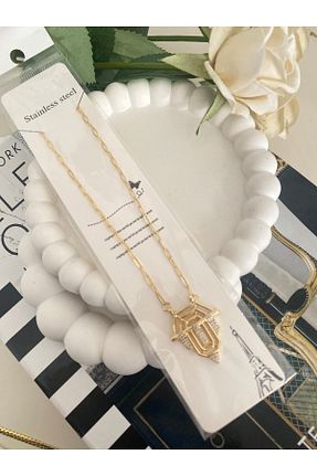 گردنبند استیل ( فولاد ) طلائی استیل (فولاد) Dionme - کد 925853401