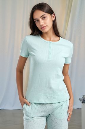 ست لباس راحتی سبز زنانه ساده Pierre Cardin - کد 925860110