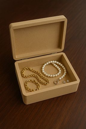 جعبه دکوراتیو متالیک چوب Store - کد 891777300