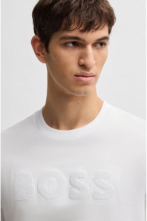 تیشرت سفید مردانه رگولار BOSS - کد 925870843