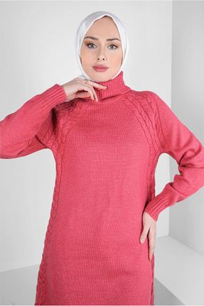 تونیک حجاب صورتی زنانه مخلوط پلی استر Alvina - کد 797827966