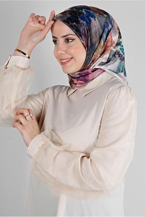 روسری طوسی پلی استر Alvina - کد 801113782