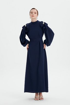 لباس حجاب سرمه ای زنانه رگولار Birgül Bektaş - کد 678447156