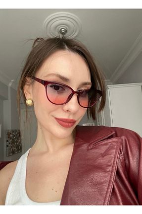 عینک آفتابی زرشکی زنانه 50 LOOKUP - کد 924649256