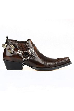 کفش کلاسیک قهوه ای مردانه چرم خالص FootCourt - کد 55862220