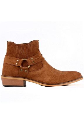 بوت / نیم بوت قهوه ای مردانه چرم خالص FootCourt - کد 31178210