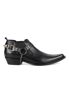 کفش کلاسیک مشکی مردانه چرم خالص FootCourt - کد 31178196