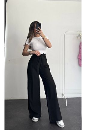 شلوار مشکی زنانه پاچه گشاد nona butik - کد 926027733