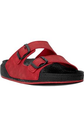 دمپائی قرمز زنانه چرم مصنوعی Pierre Cardin - کد 905797850