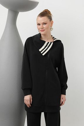 ست بالاتنه و پائین تنه مشکی زنانه بافتنی Puane - کد 898616553