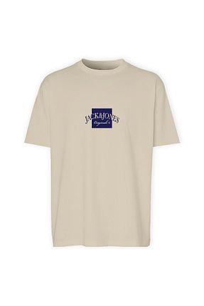 تیشرت بژ مردانه رگولار Jack & Jones - کد 888435104