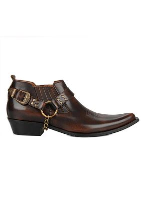 کفش کلاسیک قهوه ای مردانه چرم خالص FootCourt - کد 239645443