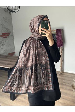 شال مشکی زنانه پنبه پلی استر Merwiss - کد 925775280