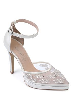 کفش مجلسی سفید زنانه پاشنه نازک KARVENSHOES - کد 925948741