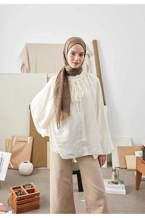 شال قهوه ای زنانه پلی استر Fresh - کد 762927647