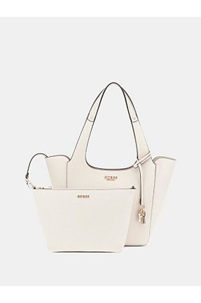 کیف دوشی سفید زنانه پلی اورتان Guess - کد 922379348
