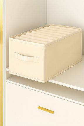 نظم دهنده کمد بژ پارچه PRENDİ HOME - کد 925936041