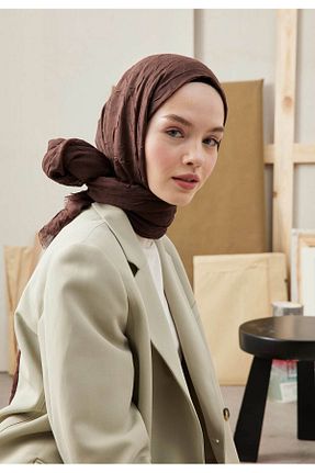 شال قهوه ای زنانه پلی استر Fresh - کد 762927778
