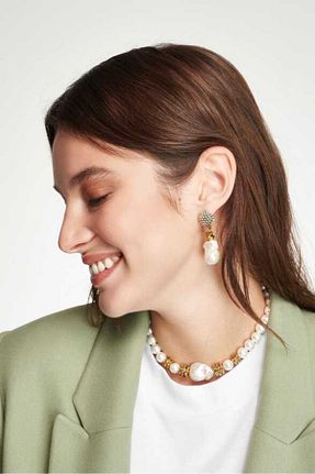 گوشواره مروارید طلائی Mon Reve - کد 379967457