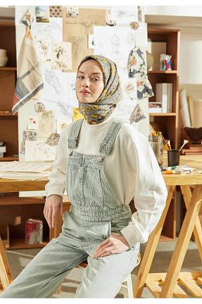 روسری آبی پلی استر Fresh - کد 690708639
